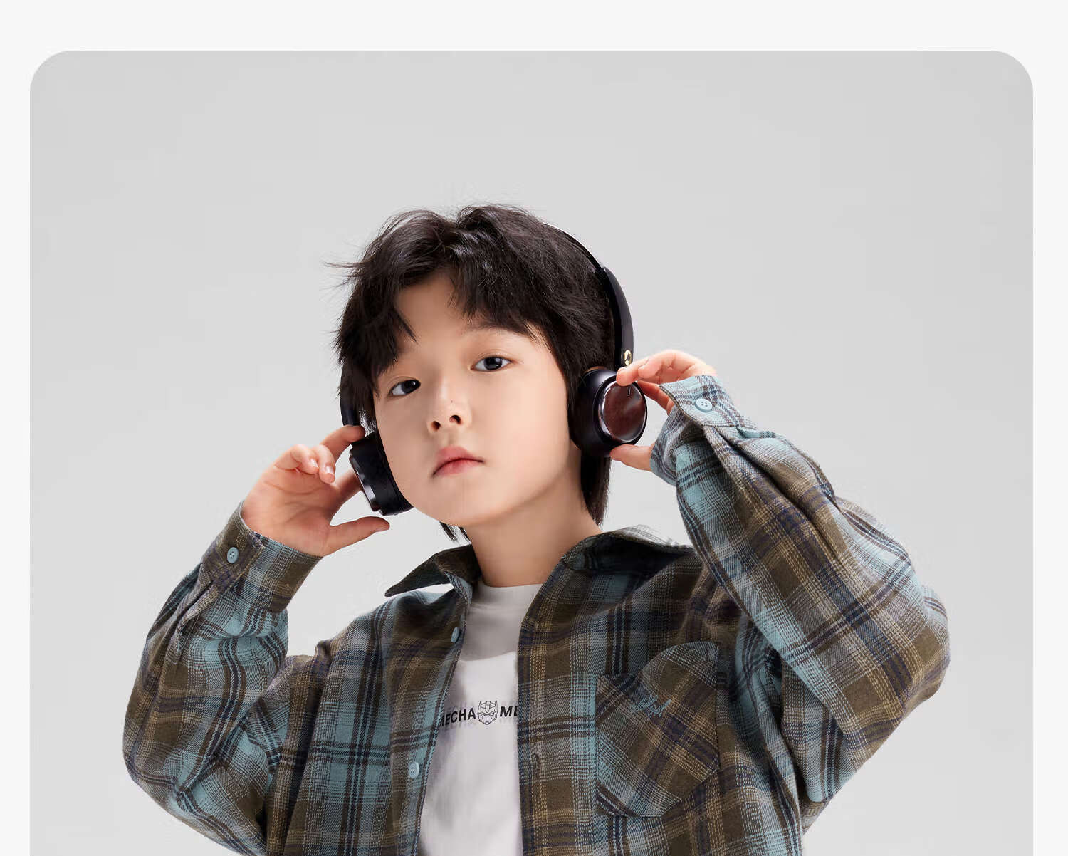 Zuo Xi Boys' Plaid Shirt 2025 New Children's Long Sleeve Shirt Autumn Boys' Jacket Coffee Color 110 5
